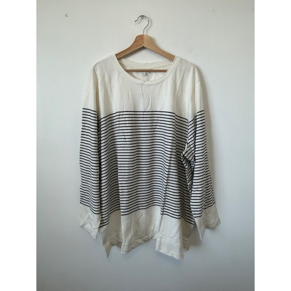 J.Jill Fit French Terry Striped Tunic – White & Black – Size 4X – NWT - Picture 2 of 5